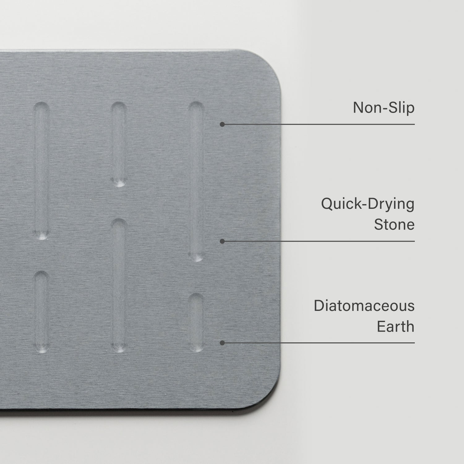 non-slip bath stone mat in light grey