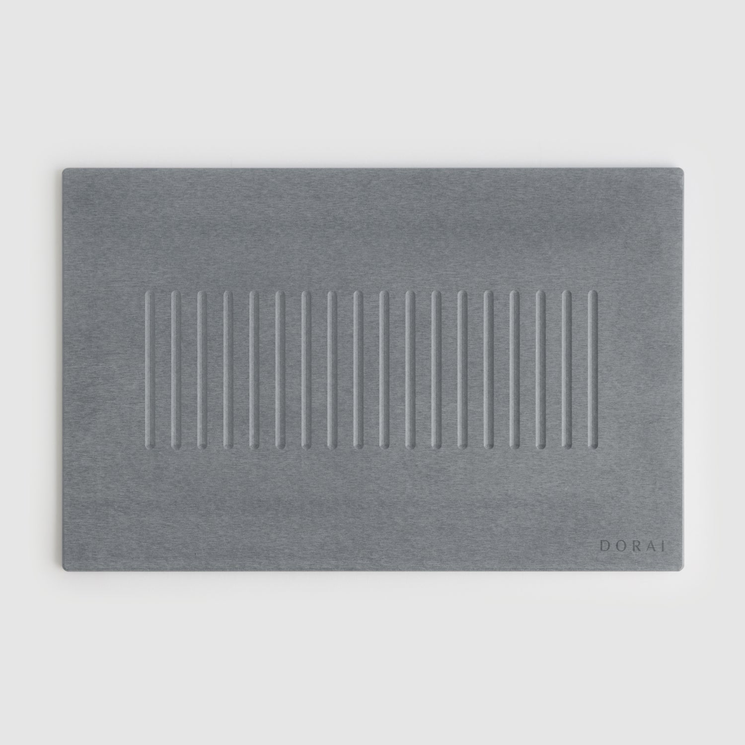 light gray modern bath mat made of diatomaceous earth