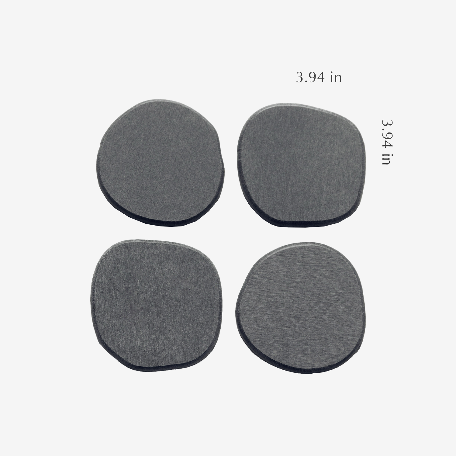 4 slate coasters with 3.94 inch diameter