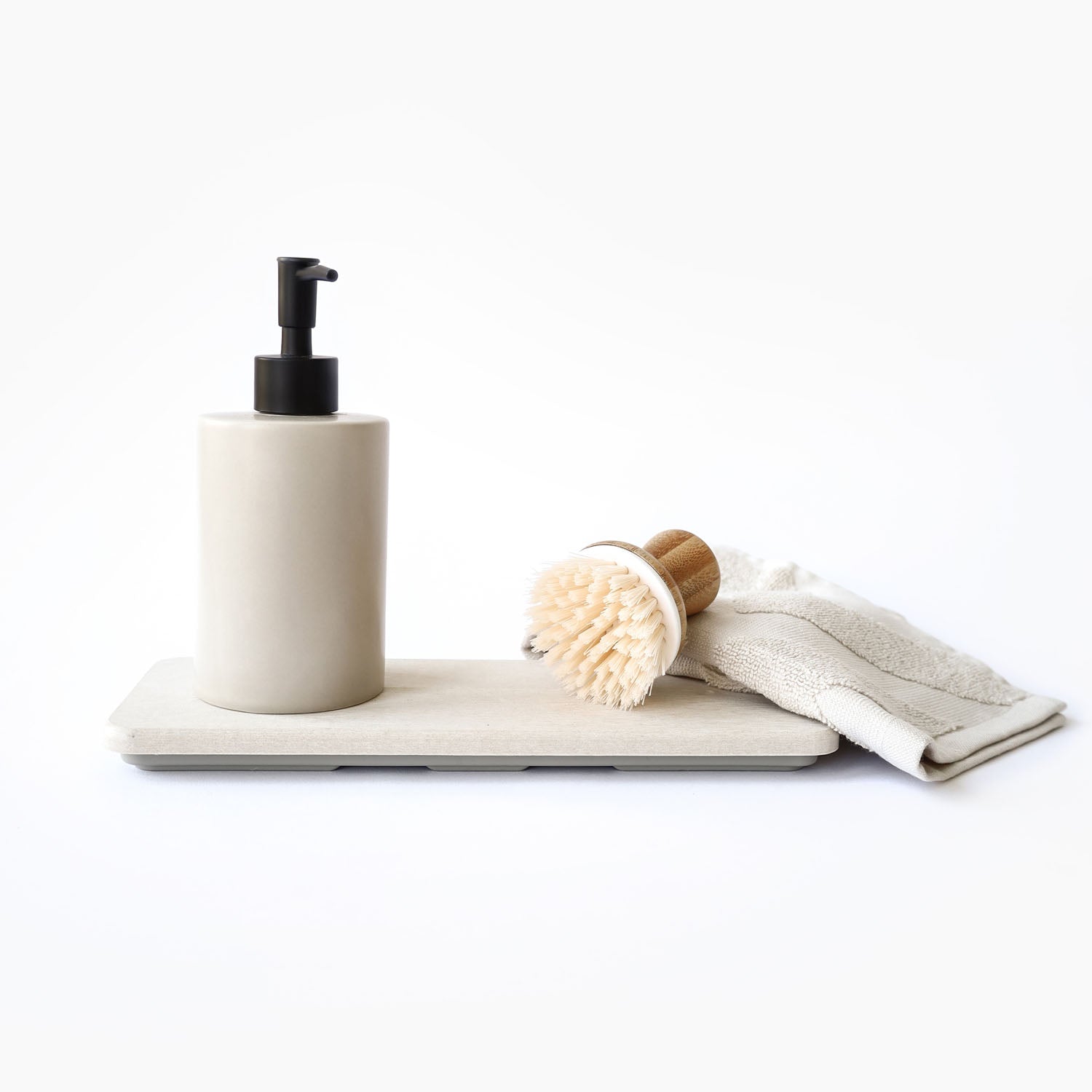 Over the Sink Dish Pad + Stone Sink Caddy Bundle