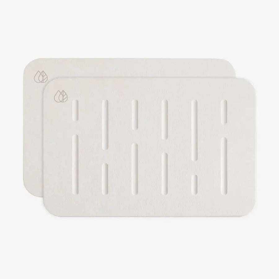 2-pack of rain bath stone in off white