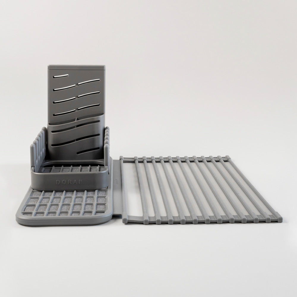 slate dish pad rack and over the sink dish pad for compact kitchens