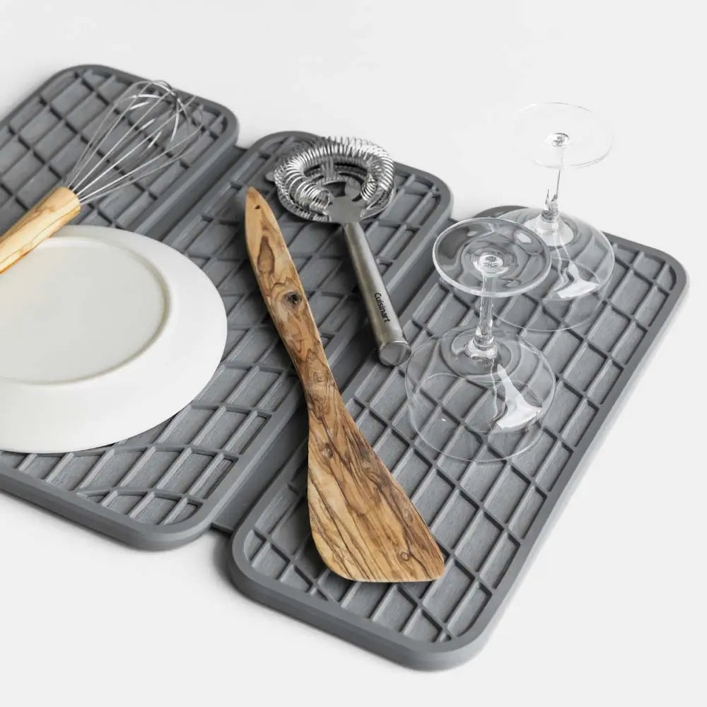 Buy Self-Draining Silicone Dish Drying Mat For Kitchen Counter