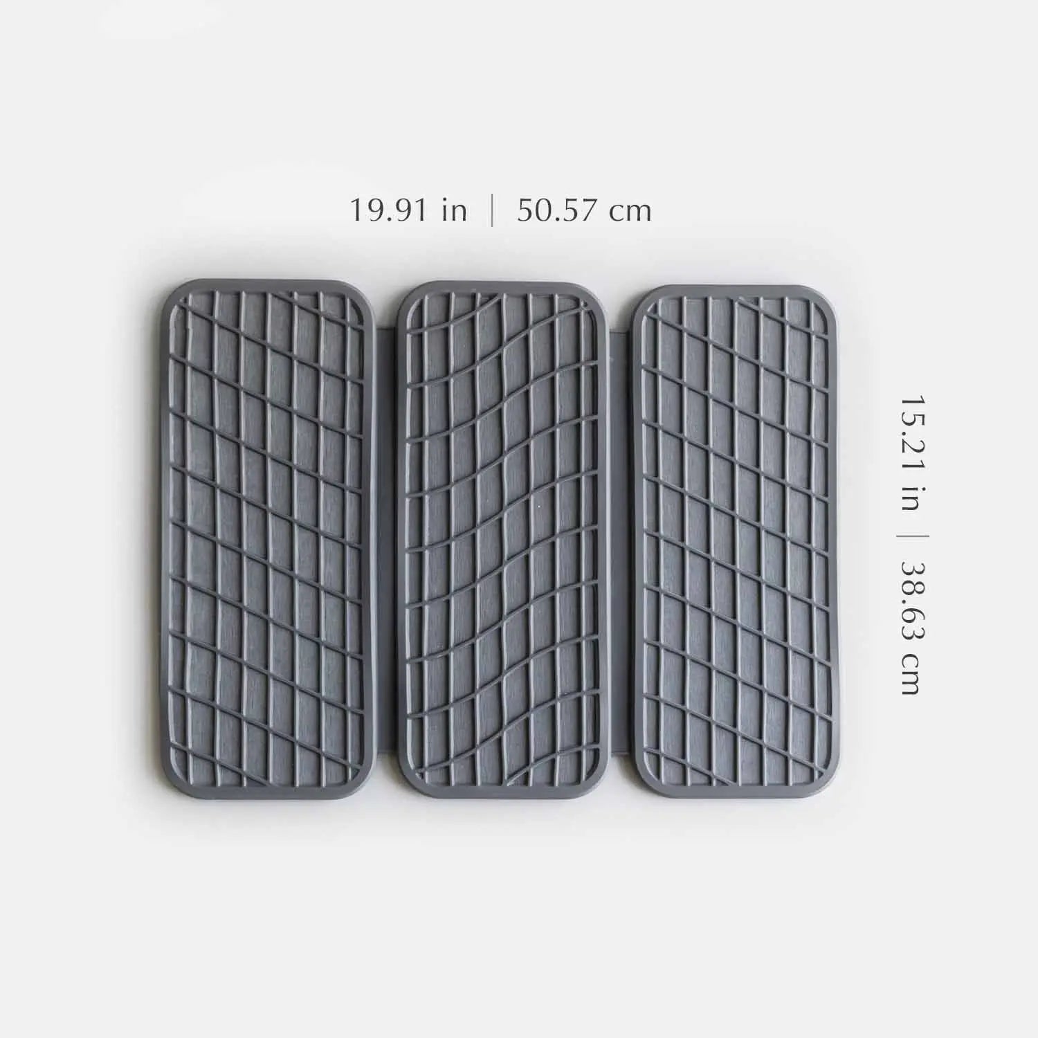 slate dish pad dimensions 19.91 inches by 15.21 inches (50.57cm by 38.63 cm)