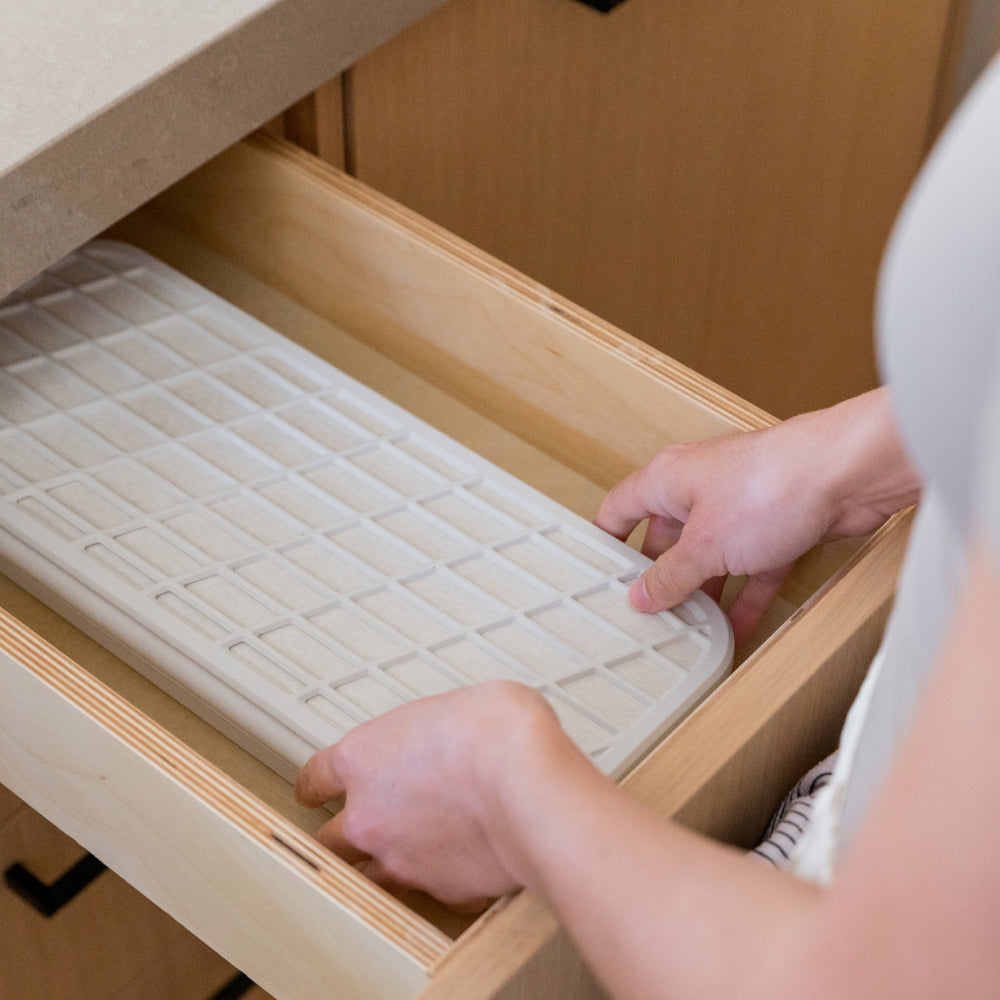 dish drying stone folded fits into drawer