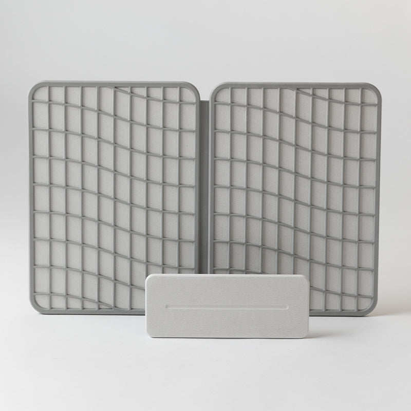 large dish pad with stone sink organizer in light grey color