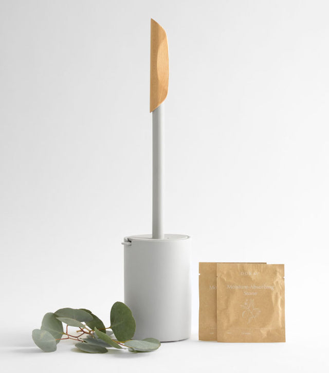 Modern Toilet Brush & Holder with Eucalyptus