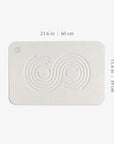 Sandstone zen bath stone mat dimensions 23.6 by 15.4 inches (60cm by 39 cm)