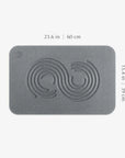 slate zen bath stone mat dimensions 23.6 by 15.4 inches (60cm by 39 cm)