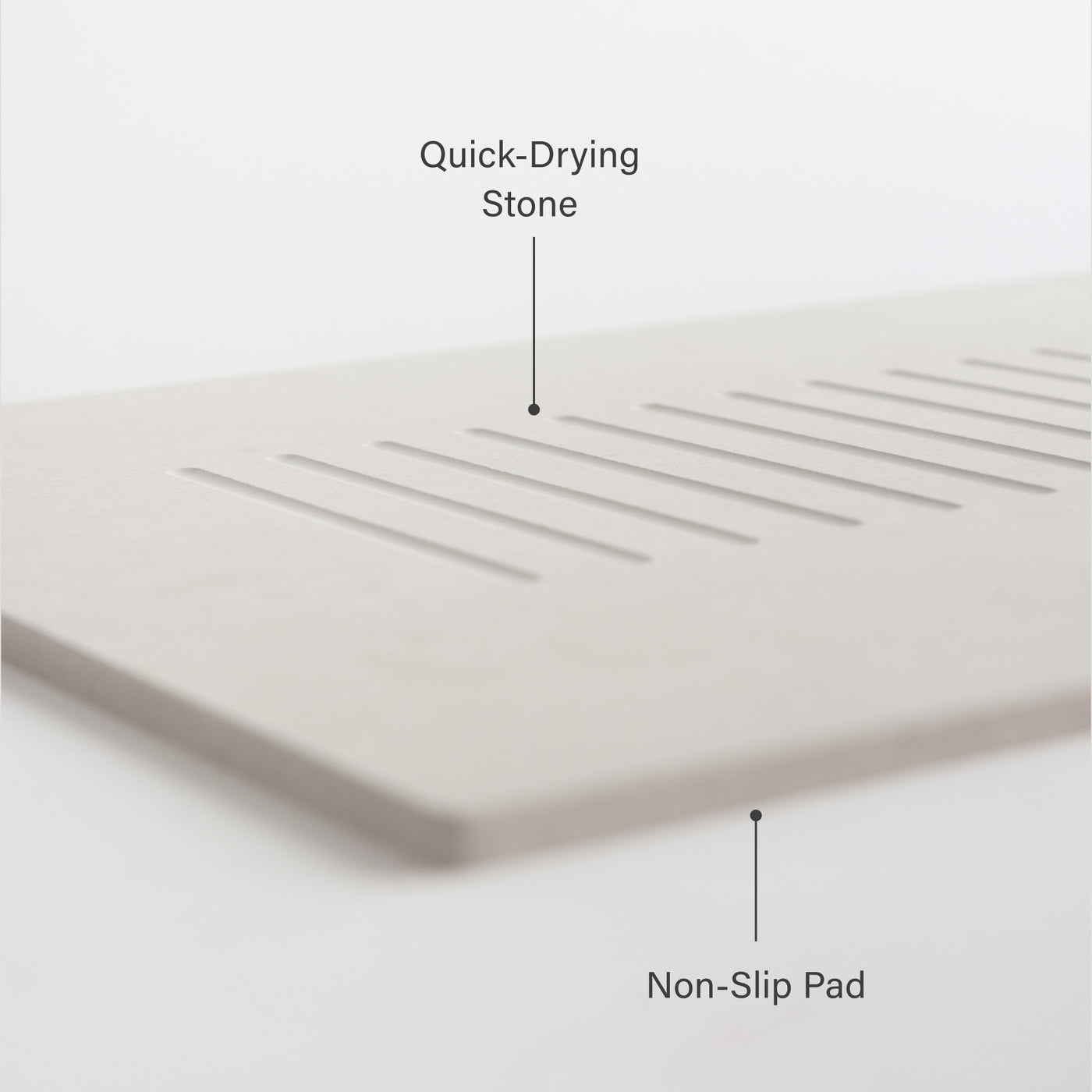 Original bath stone in Sandstone. Quick-drying stone, non-slip pad