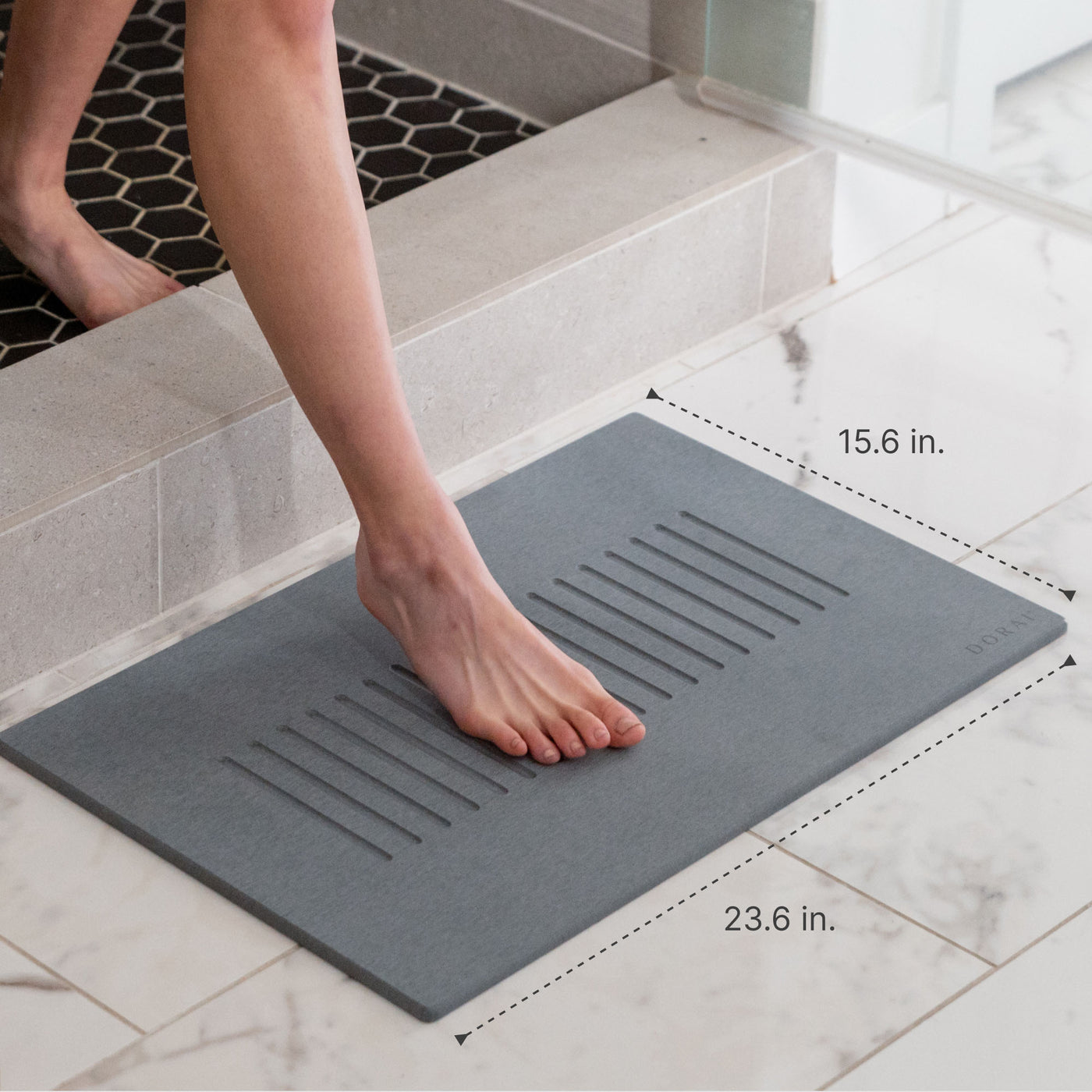 Original bath stone in Slate with measurements, 23.6 x 15.6