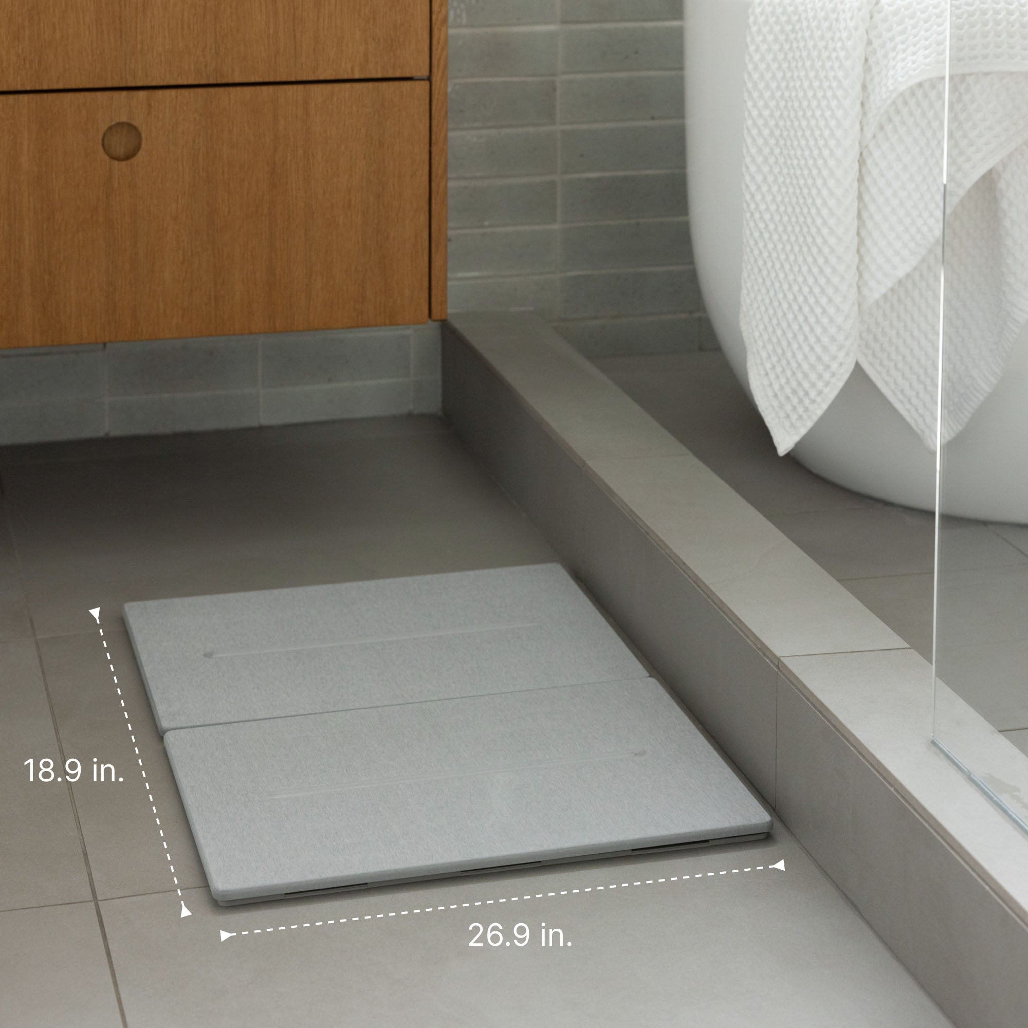 Medium Bath Stone™ Mildew & Mold Resistant Bath Mat | Dorai Home