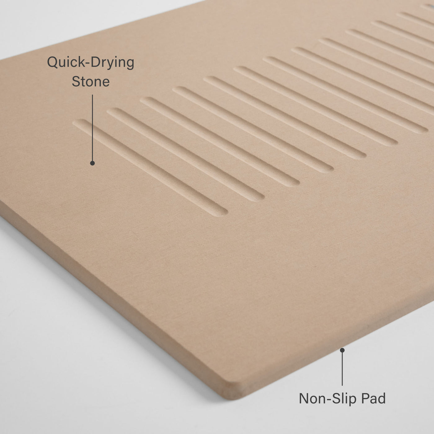 Aspen Clay Bath Stone Mat: Quick-Drying Stone, Non-Slip Pad