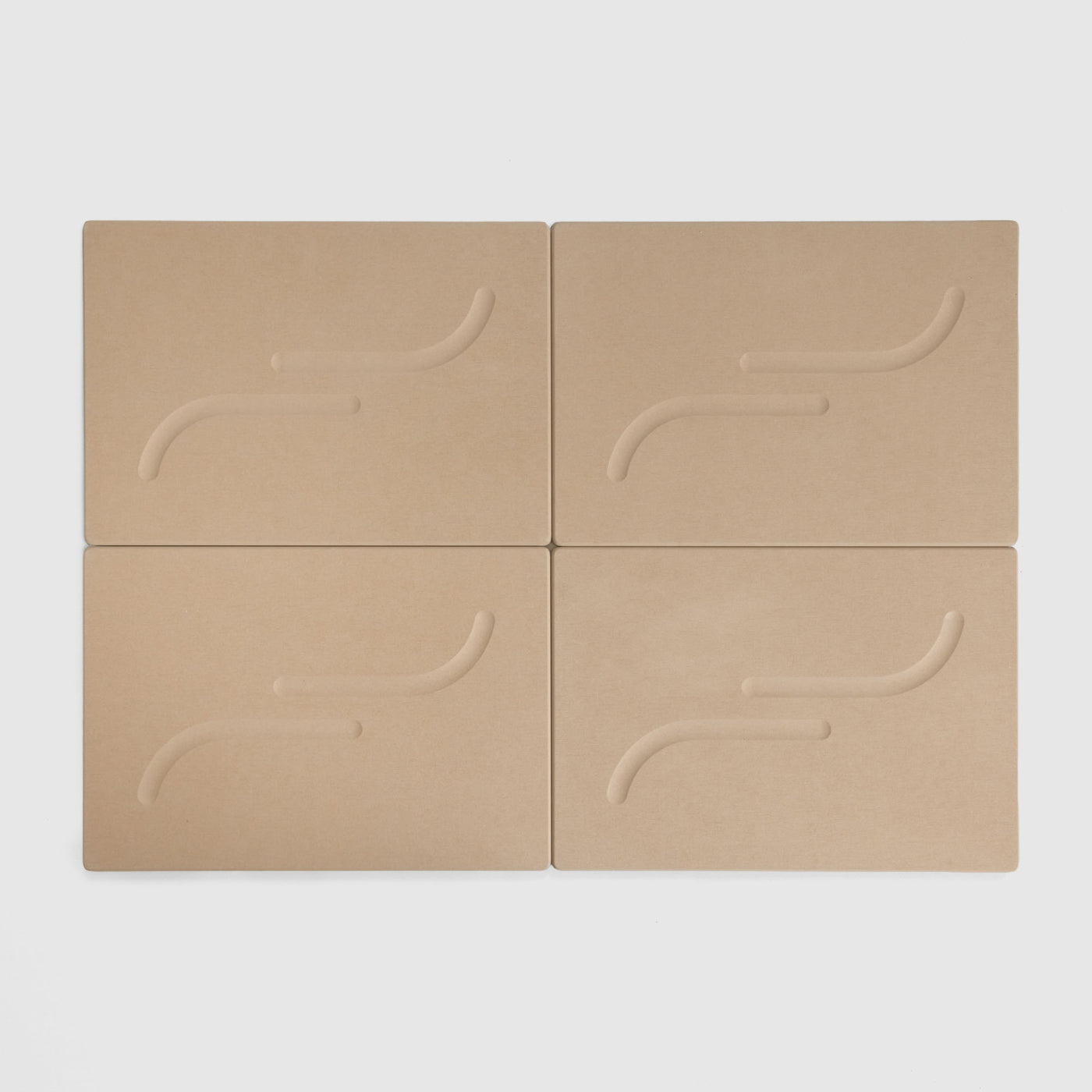 Alta Large Bath Stone Mat on white background in Clay | Pre-Order Clay