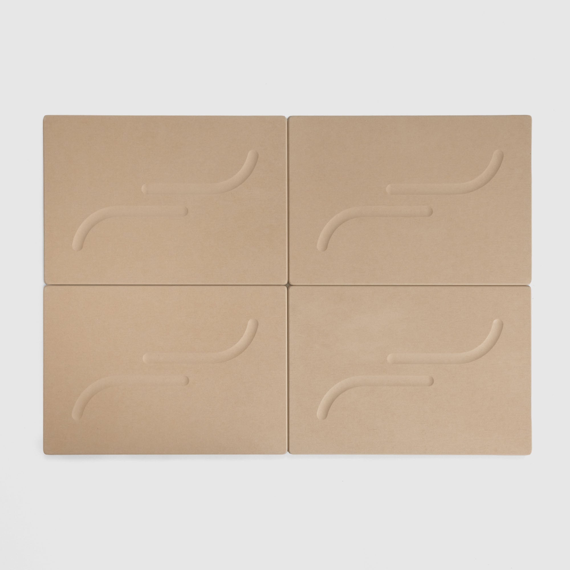 Alta Large Bath Stone Mat on white background in Clay | Pre-Order Clay