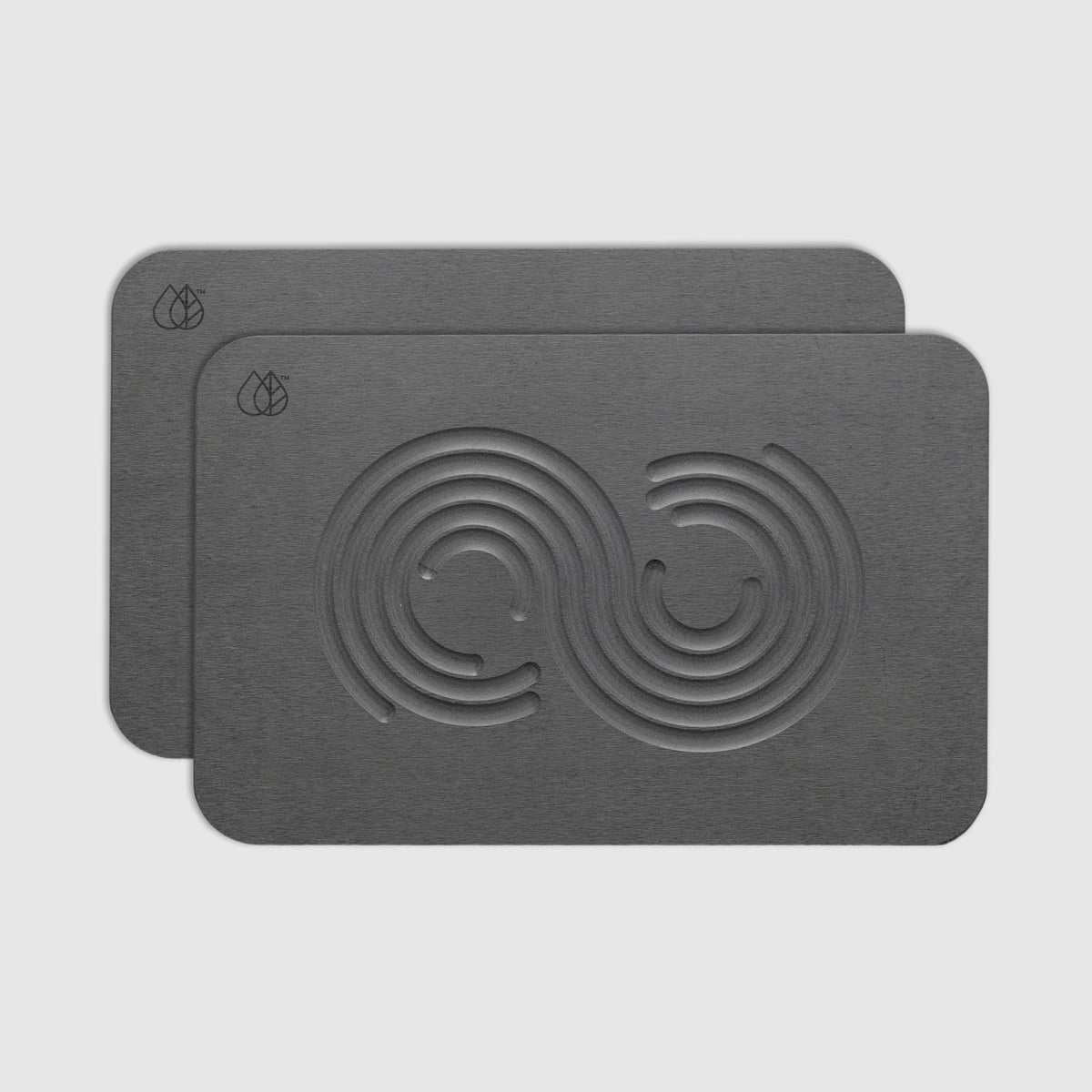 Slate Zen Two-Pack Bath Stones. Quick-drying bath stones for bathroom. 