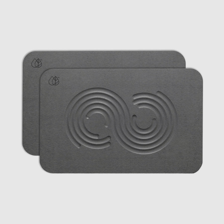 Slate Zen Two-Pack Bath Stones. Quick-drying bath stones for bathroom. 