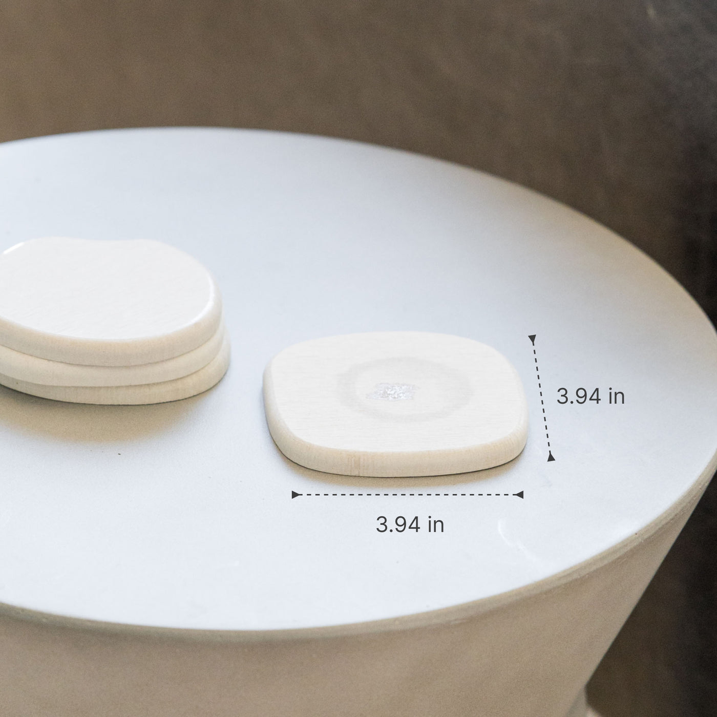 Sandstone Stone Coaster: 3.94in" x 3.94in"
