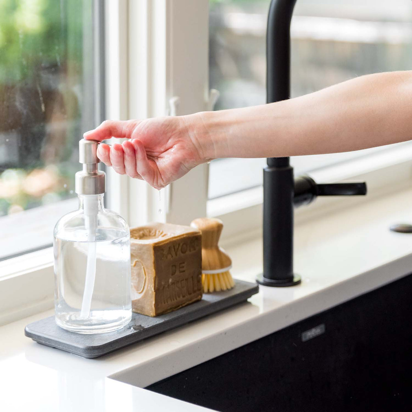 Dish Pad + Stone Sink Caddy Bundle