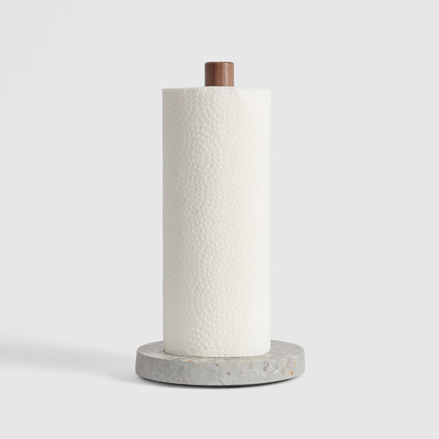 Dorai Home New Basalt Paper Towel Holder with paper towel roll. 