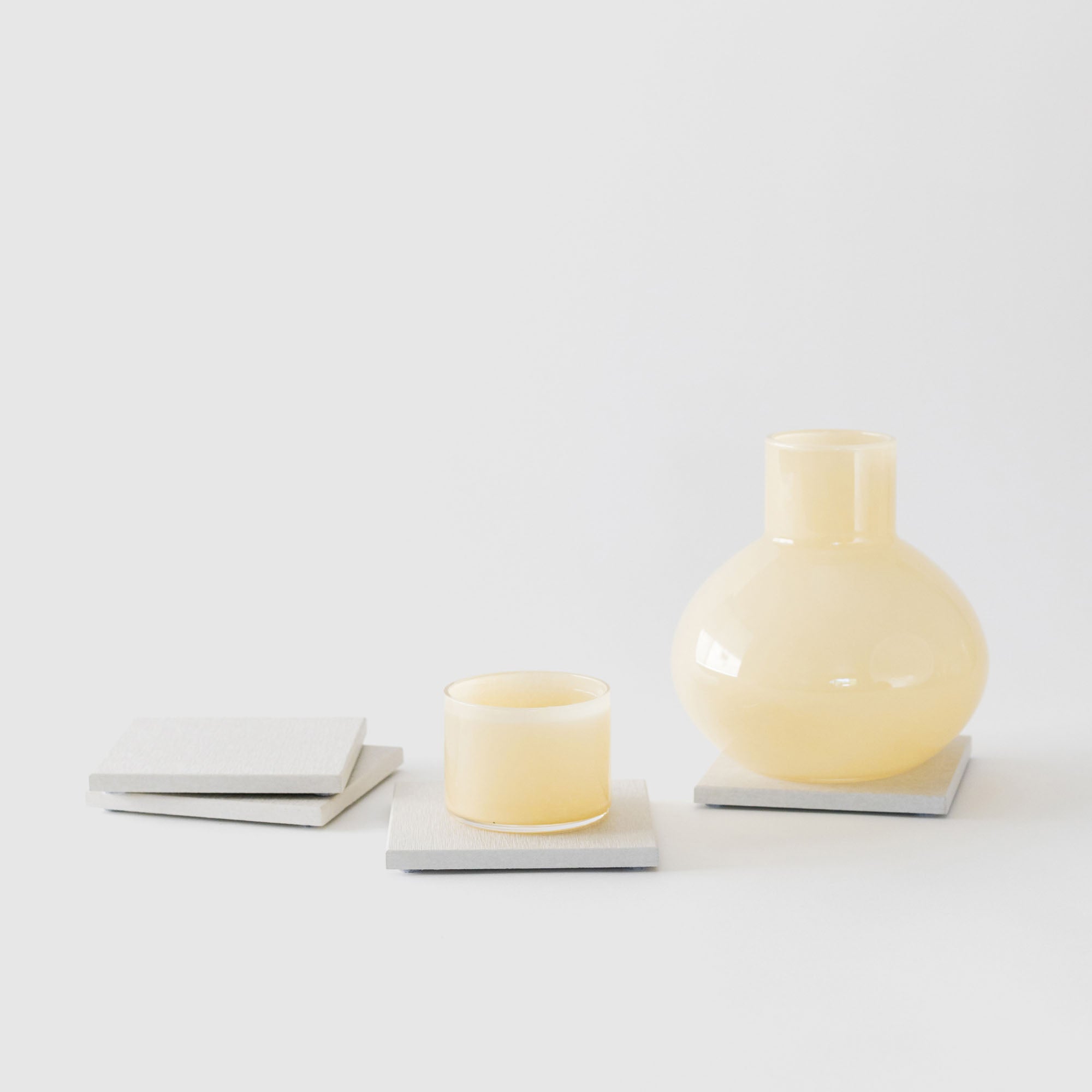 Large Sandstone Coaster fits pitcher and cups - includes 4 coasters. 