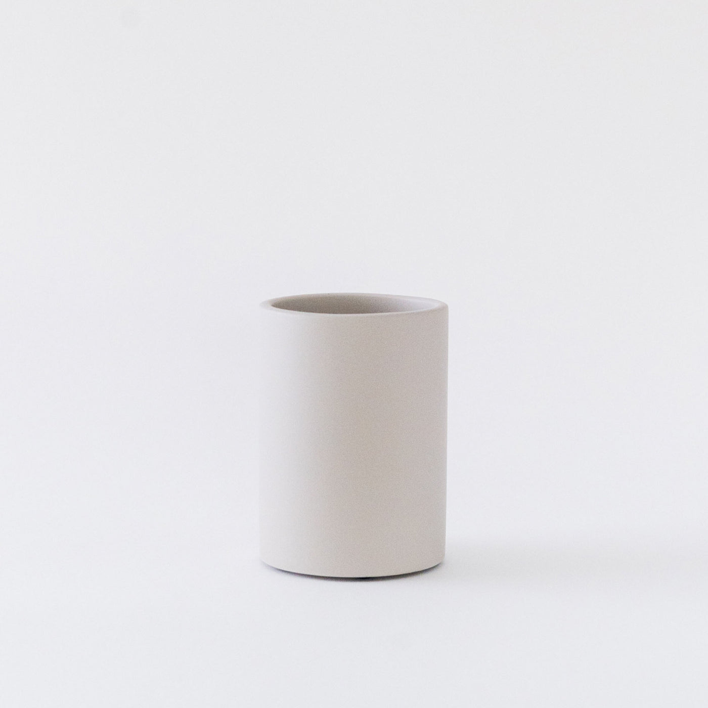 Concrete Brush Holder in Grey. 