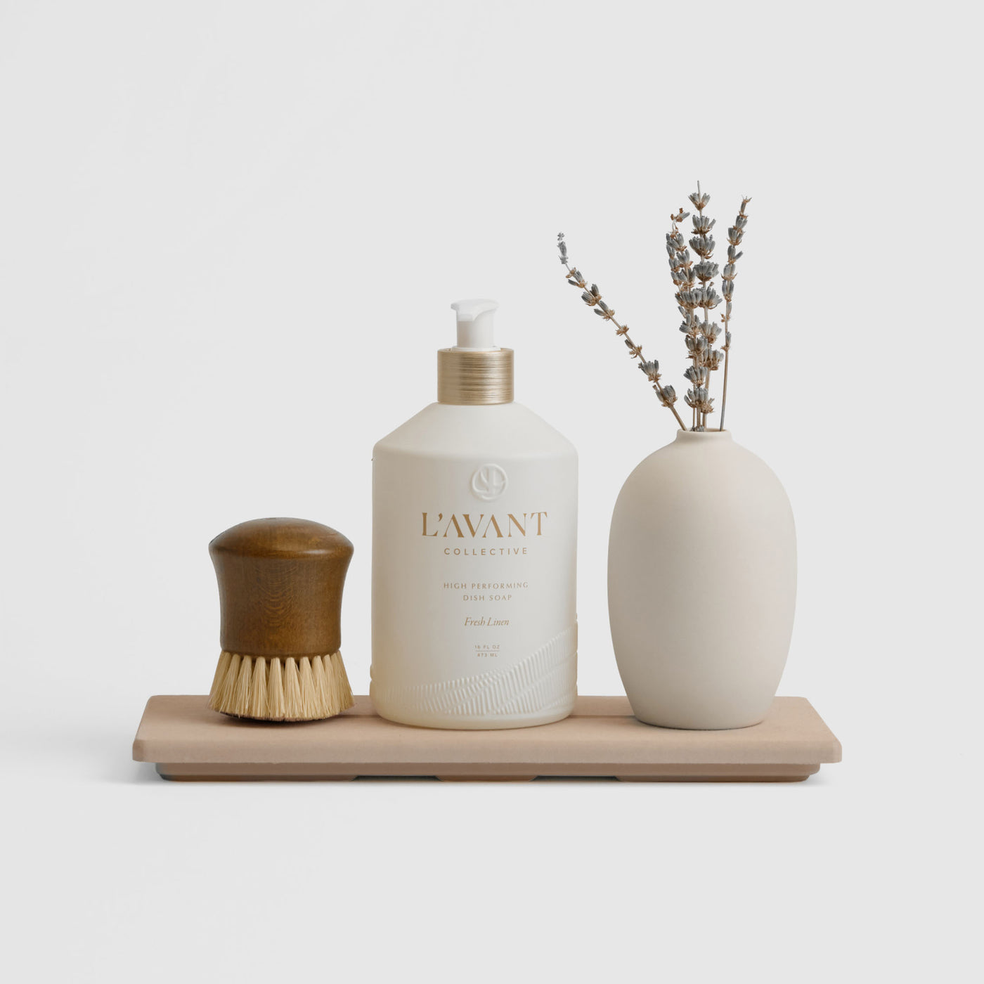 Clay Stone Sink Caddy on white background. | Pre-Order Clay