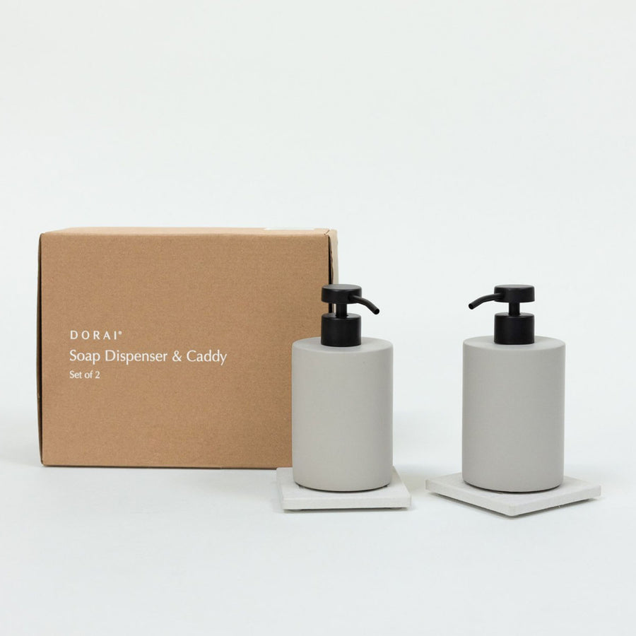 Soap Dispenser & Soap Caddy Set of 2