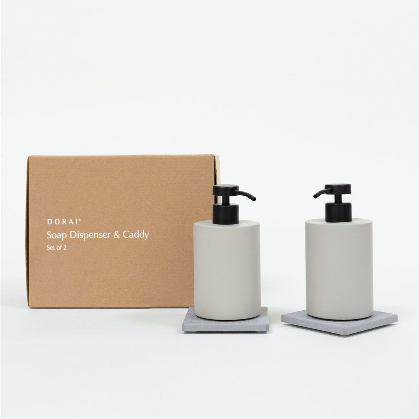 Soap Dispenser & Soap Caddy Set of 2