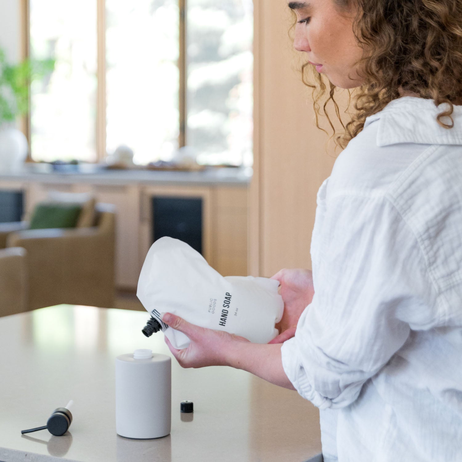 Soap Dispenser & Soap Caddy Set of 2