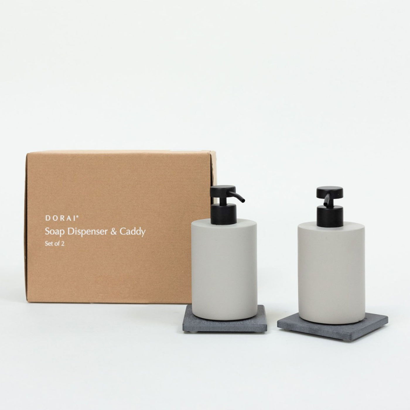 Soap Dispenser & Soap Caddy Set of 2