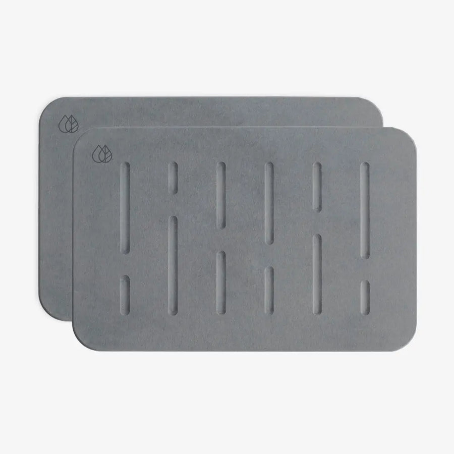 2 -pack bath stone mats in rain pattern - Dorai Home
