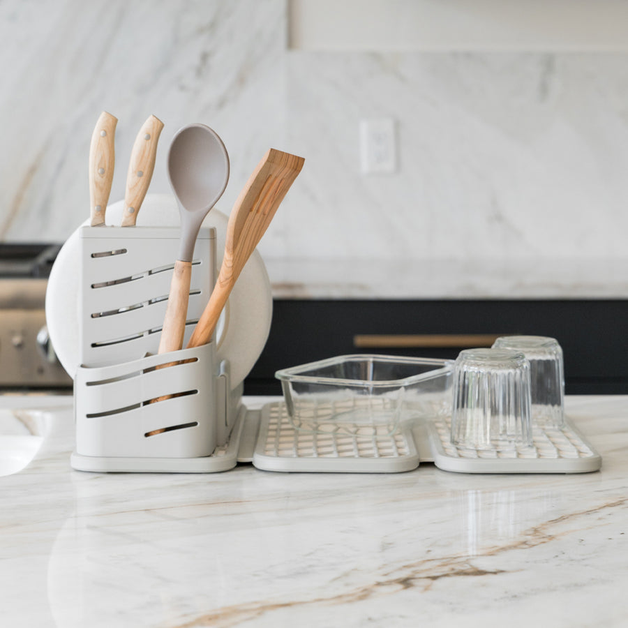 dish pad rack with dish pad set 