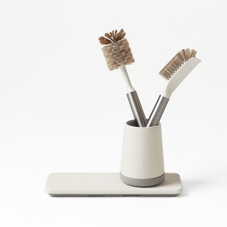 Stone Sink Caddy + Brush Holder