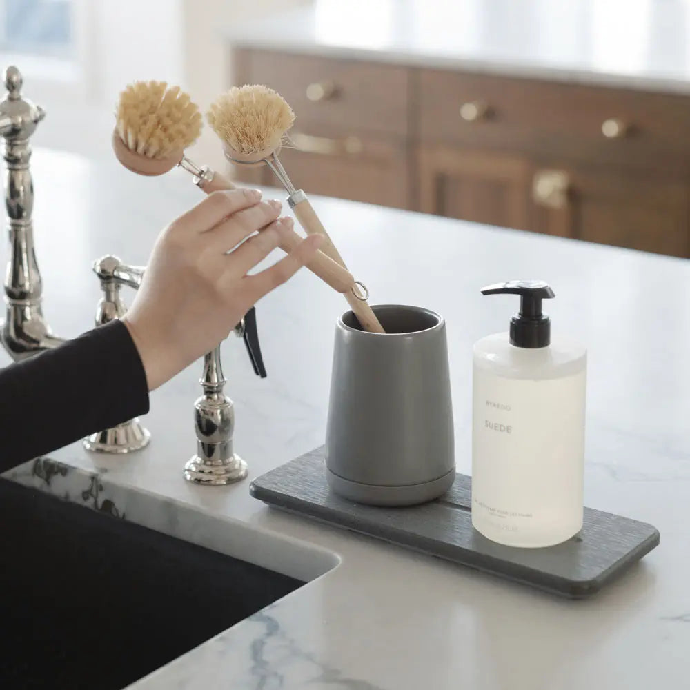 Stone Sink Caddy + Brush Holder