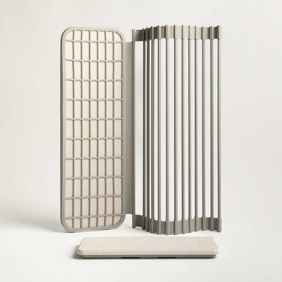 Over the Sink Dish Pad + Stone Sink Caddy Bundle - Sandstone