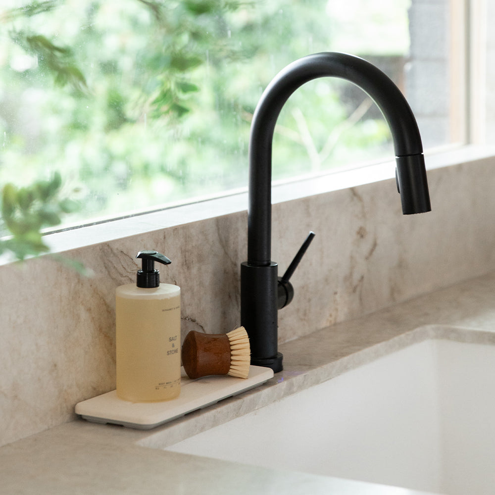 Dish Rack + Stone Sink Caddy