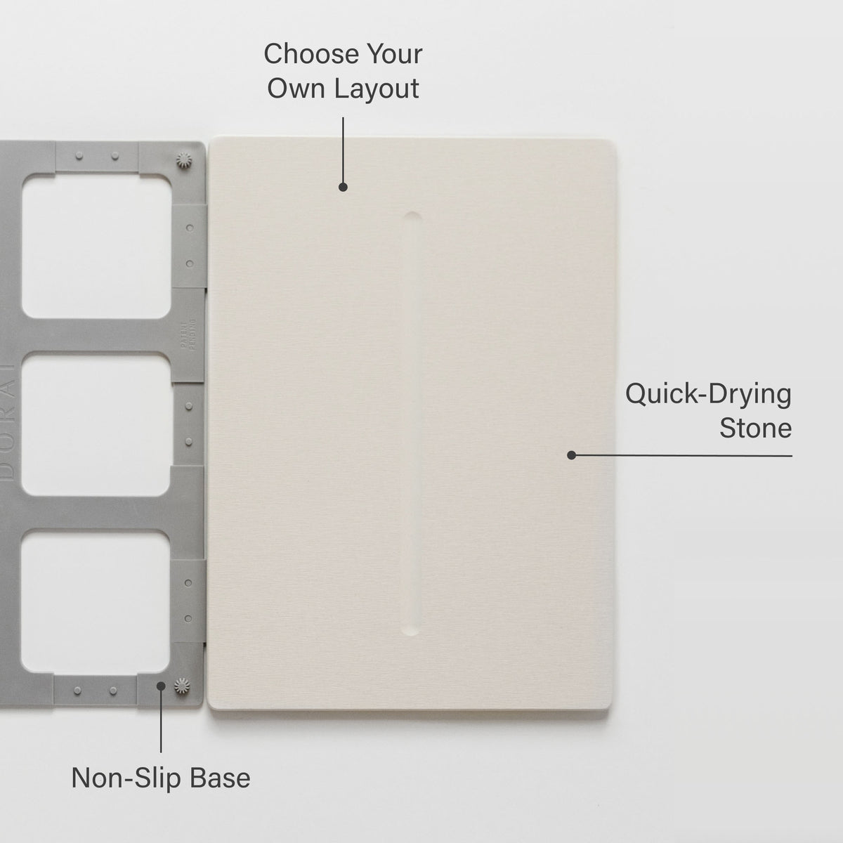 Sandstone Medium Bath Stone: Choose Your Own Layout, Quick-drying Stone, Non-Slip Base