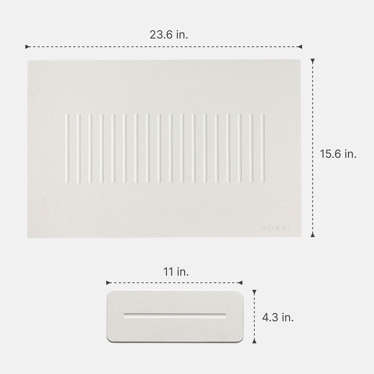 Sandstone Aspen Bath Stone: 15.6" x 23.6"; Sandstone Stone Sink Caddy: 11" x 4.3"