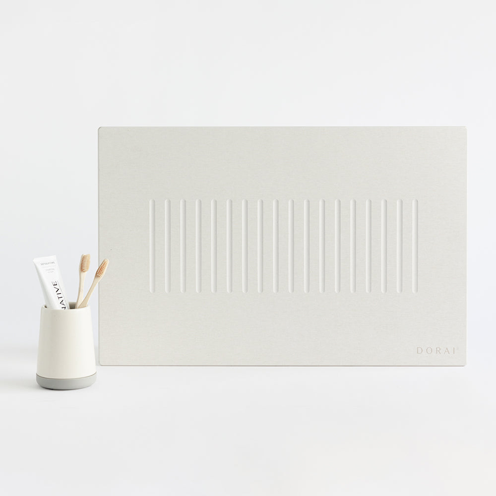 Bath Stone™ Mat - Aspen & Brush Holder