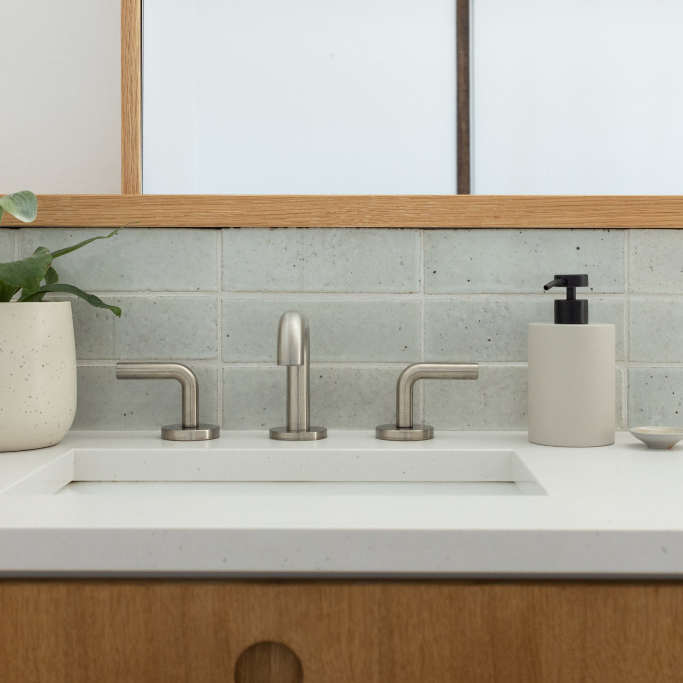 Concrete Soap Dispenser & Brush Holder Set