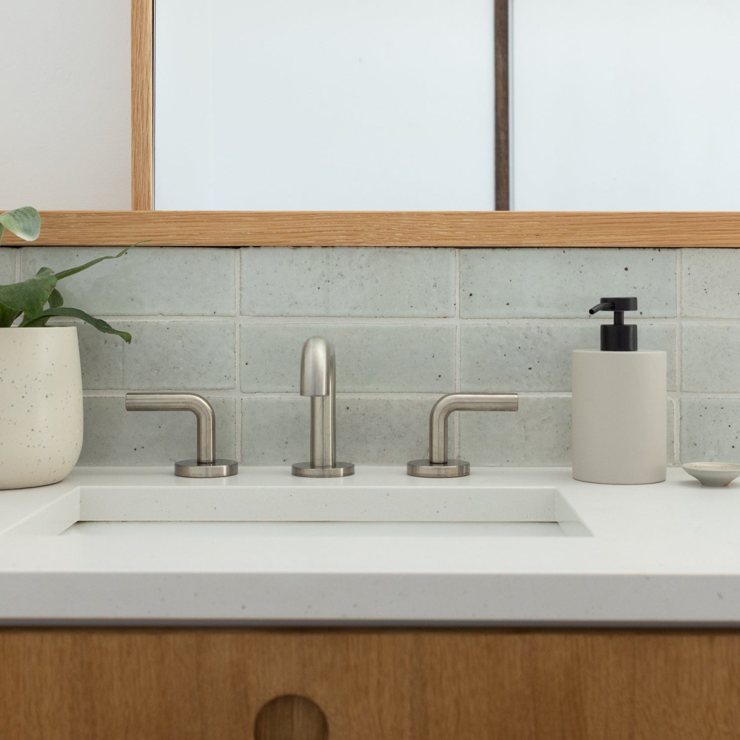 Concrete Soap Dispenser & Brush Holder Set