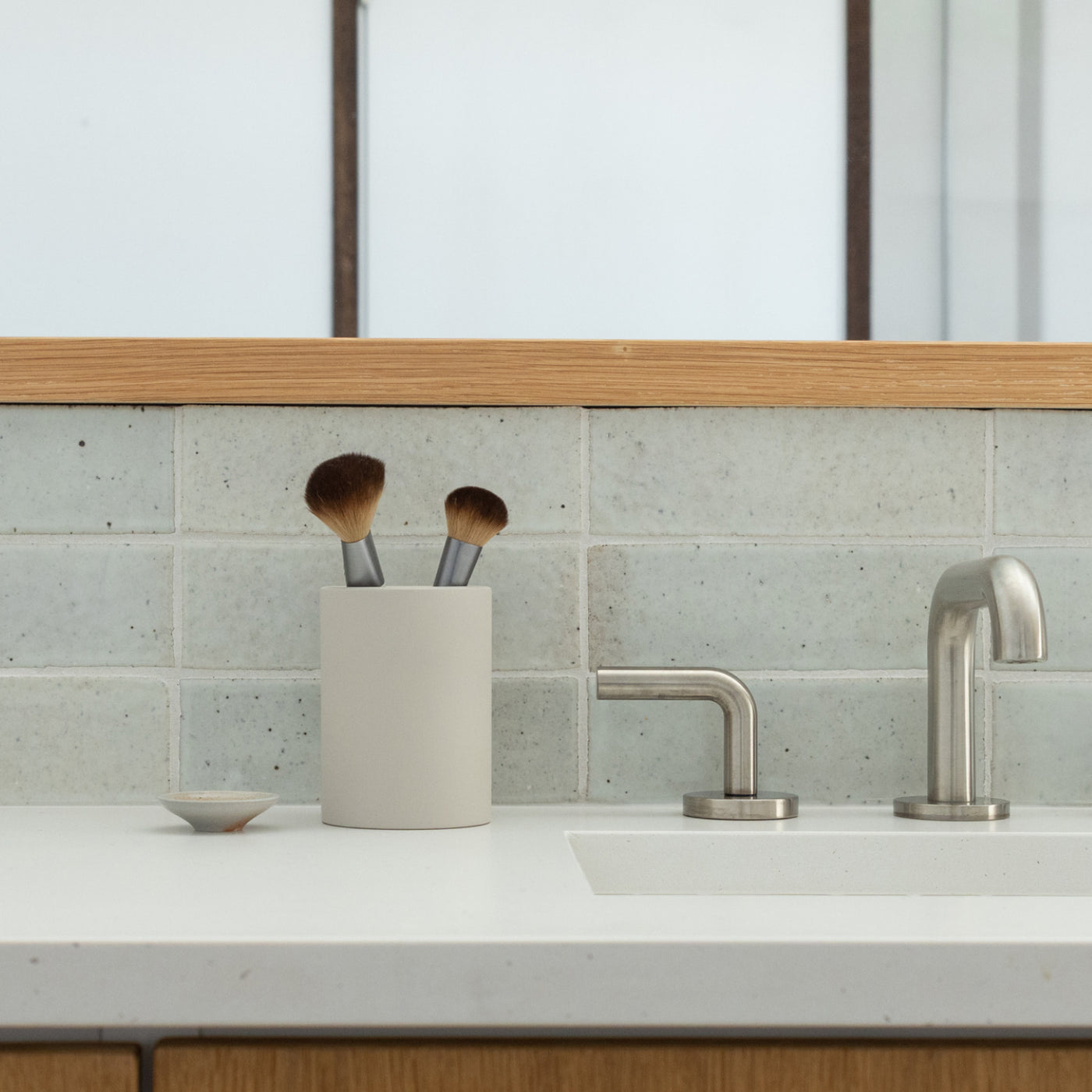 Concrete Soap Dispenser & Brush Holder Set