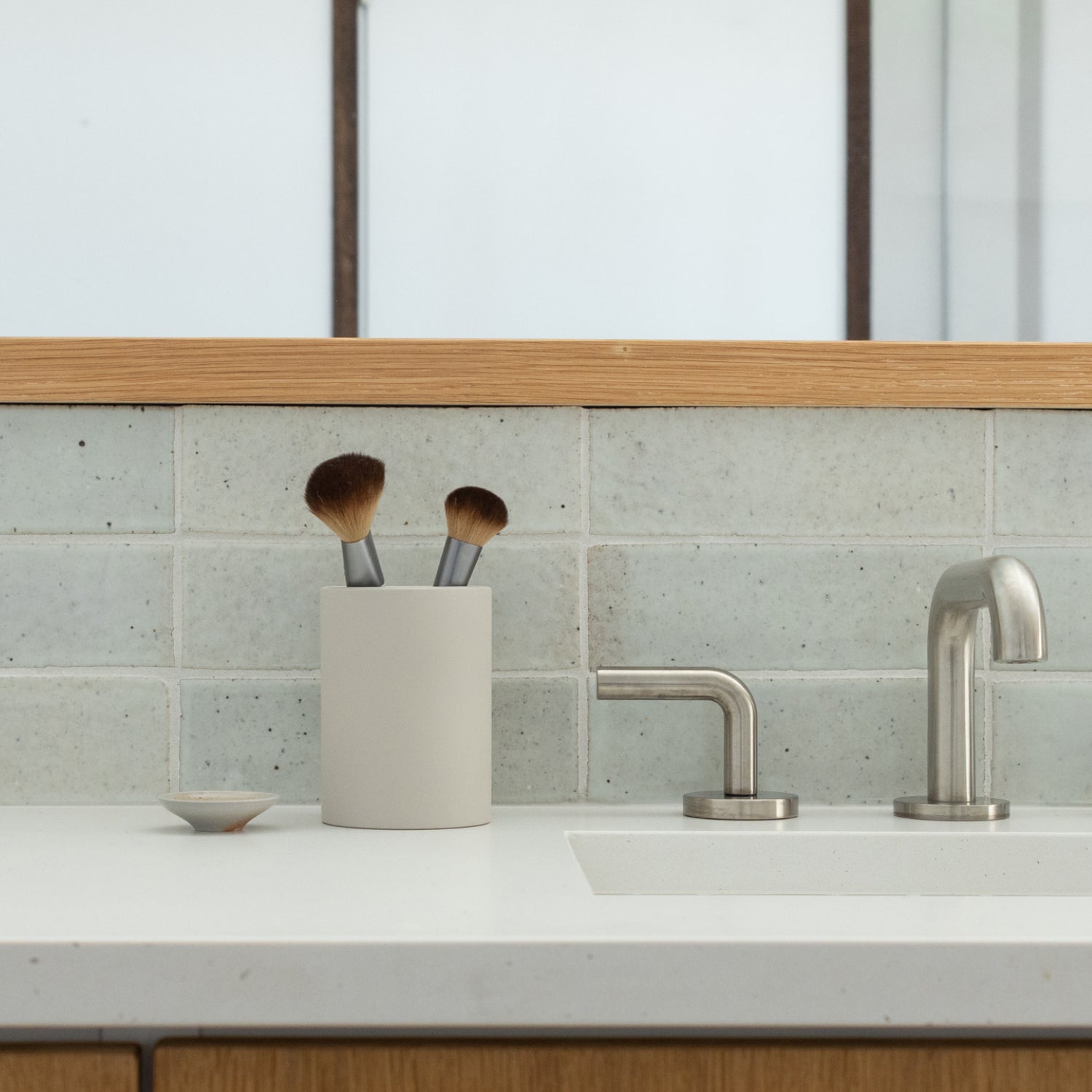 Concrete Soap Dispenser & Brush Holder Set