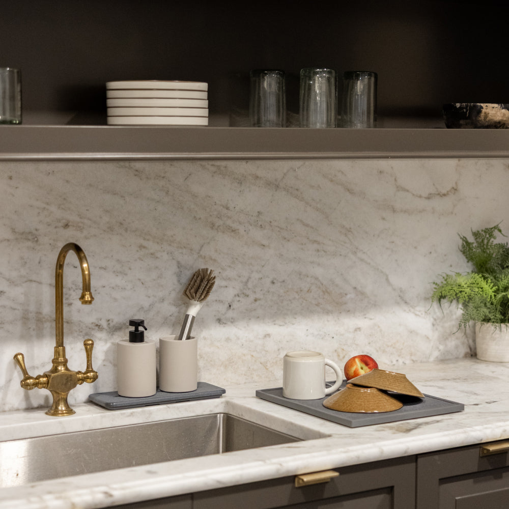Dish Drying Stone & Stone Sink Caddy