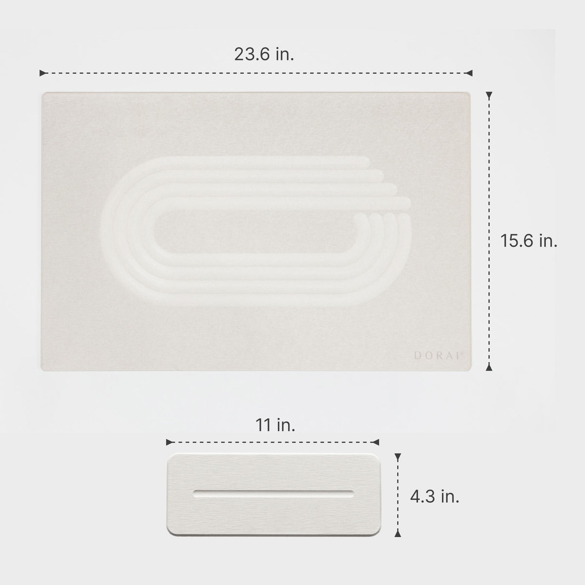 Sandstone Current Bath Stone: 15.6" x 23.6"; Sandstone Stone Sink Caddy: 11" x 4.3"