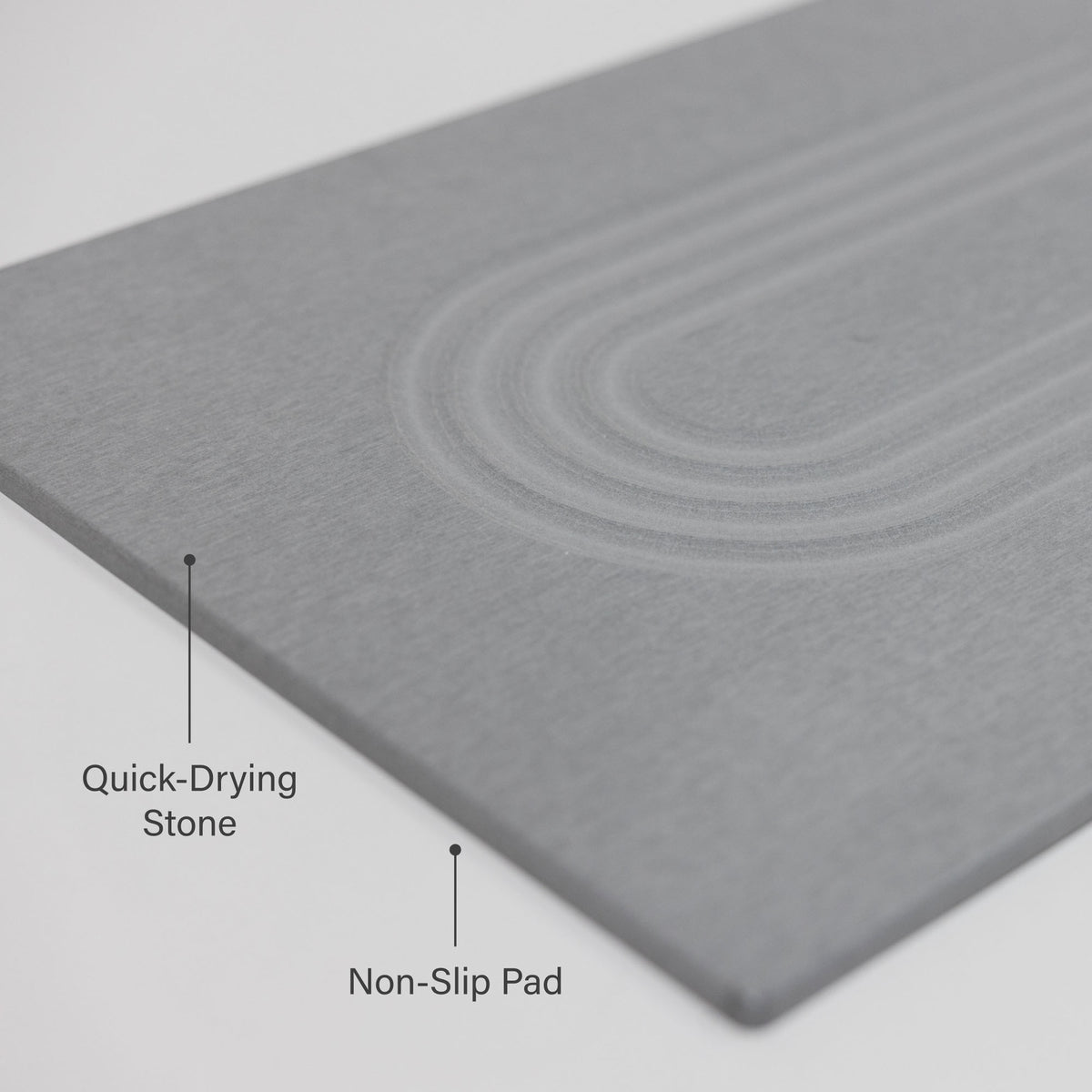 Ash Current Bath Stone Mat: Non-slip pad, Quick-drying stone