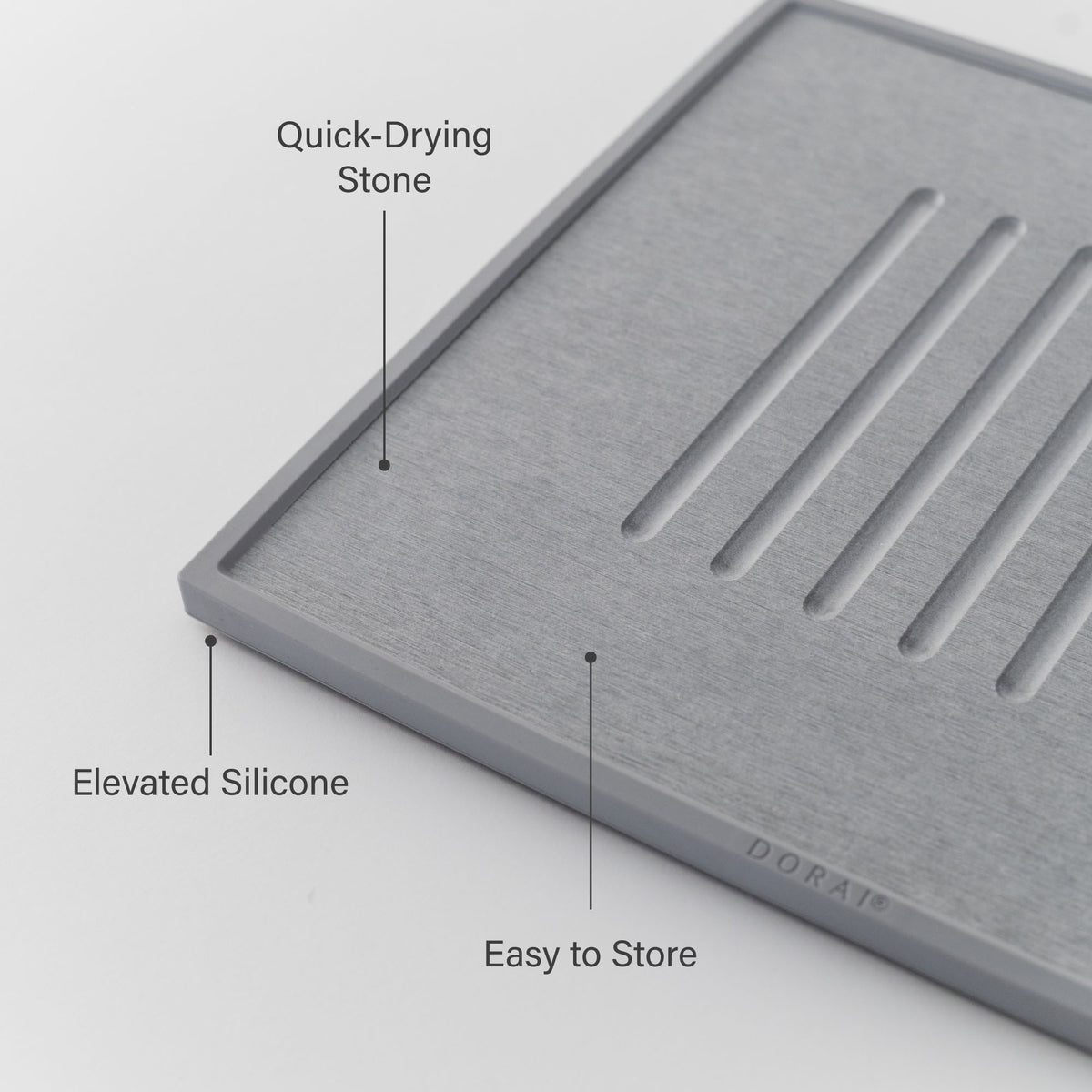 Ash Dish Drying Stone: Easy to Store, Quick-Drying Stone, Elevated Silicone