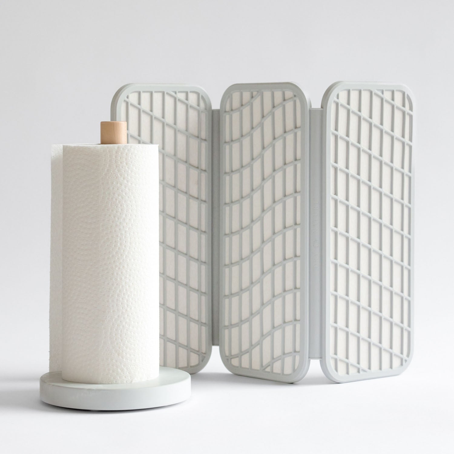 dish drying stone mat and paper towel holder