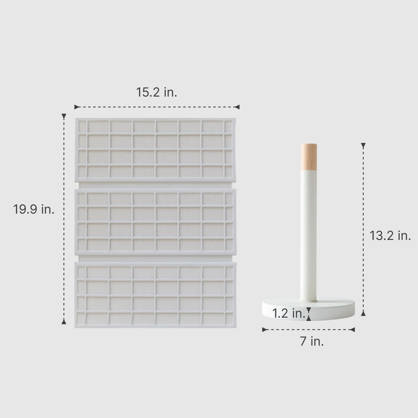 Paper Towel Holder + Ridge Dish Pad